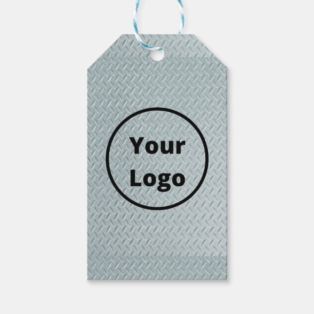 Logo-Graumetall-Druck Geschenkanhänger (Vorderseite)