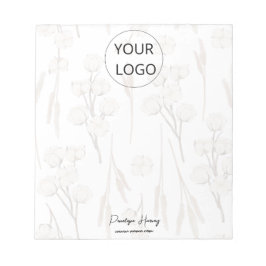 Logo Grüne Wasserfarben Unternehmen Maßgeschneider Notizblock