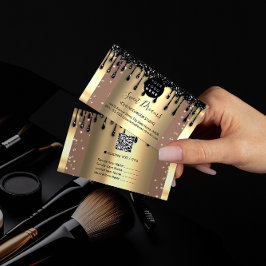 Logo-Haar Makeup Nails Tropfen WELLNESS-CENTER QR  Visitenkarte