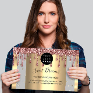 Logo Haare Makeup Nails Tropfen WELLNESS-CENTER QR Visitenkarte