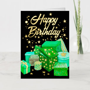 Logo Handbemalt Grüne Geschenke Geschäft Geburtsta