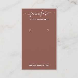 Logo-Handgefertigte Schmuckkarte Braune Rose Visitenkarte
