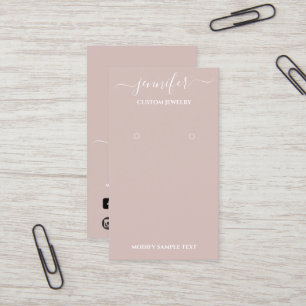 Logo-Handgefertigte Schmuckkarte Smoky-Rose Visitenkarte