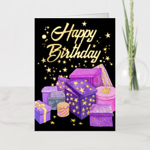 Logo handgemalt lila Geschenke Geschäft Geburtstag