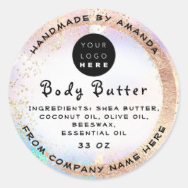 Logo Handmade Name Body Balm Butter Kosmetik Runder Aufkleber