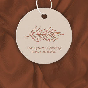 Logo-Hang-Tag-Karte für Leaf-Muster Geschenkanhänger