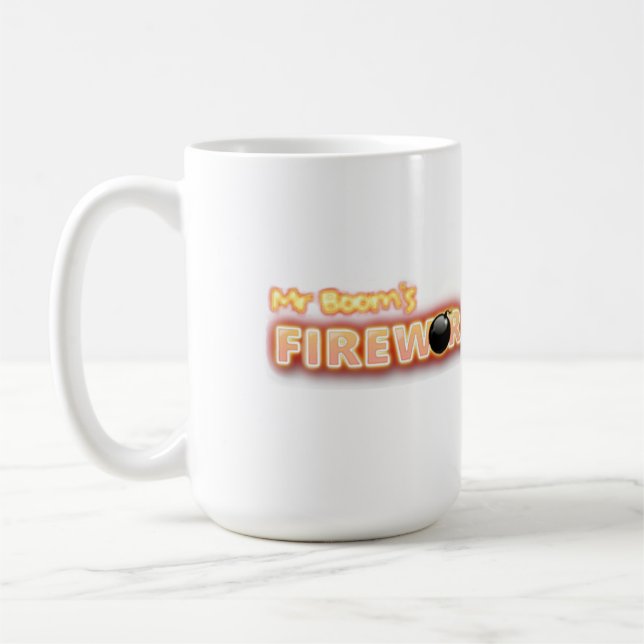Logo Herrn Booms Firework Factory Kaffeetasse (Links)