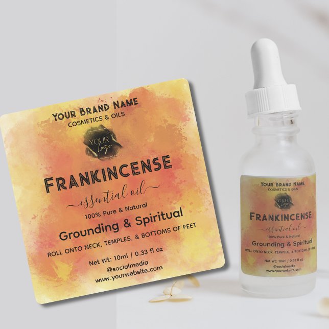 Logo hinzufügen Farbe ätherisches Öl Ölflasche Etiketten (Von Creator hochgeladen)