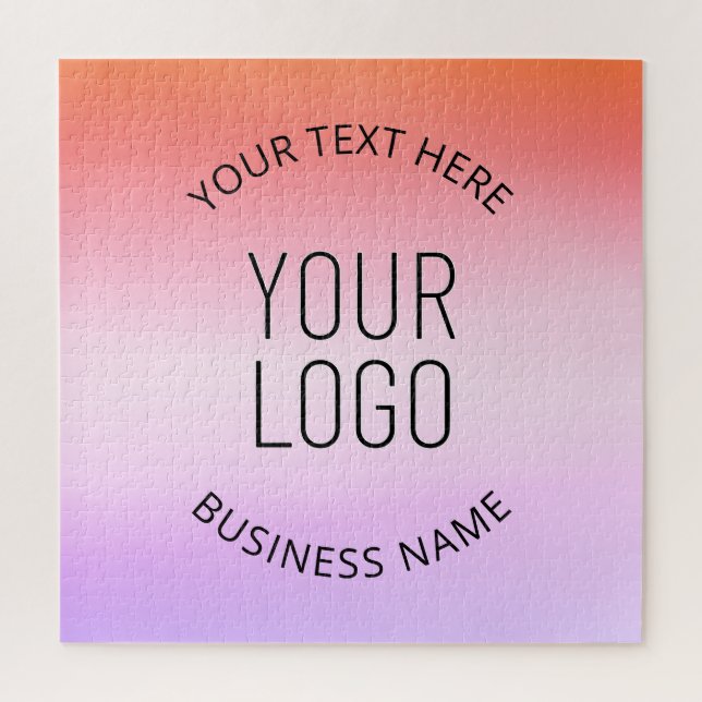 Logo hinzufügen | Farbenfrohe Sonnenuntergangsfarb Puzzle (Vertikal)