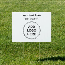 Logo hinzufügen gartenschild