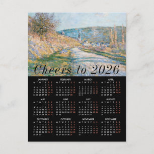 Logo hinzufügen Monet Kunstmalerei Kalender 2027 G Feiertagspostkarte
