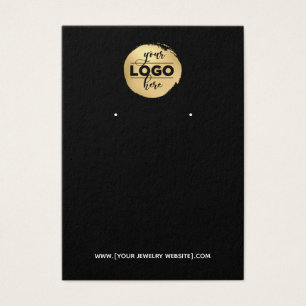 Logo hinzufügen - Schwarze Ohrsichtkarte