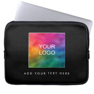 Logo hochladen Beste Schwarz-Weiß-Vorlage Laptopschutzhülle