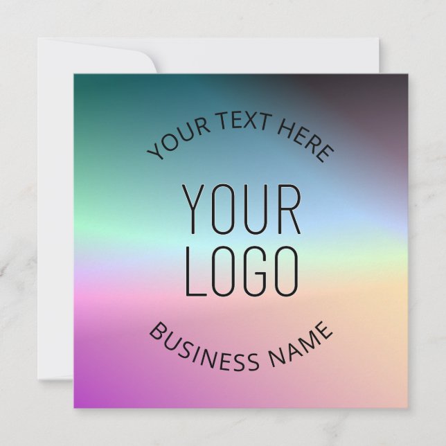 Logo hochladen | Farbenfrohe Farbveränderungen Einladung (Vorderseite)