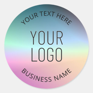 Logo hochladen   Farbenfrohe Farbveränderungen Runder Aufkleber