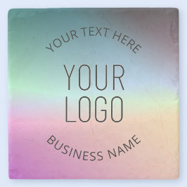 Logo hochladen | Farbenfrohe Farbveränderungen Steinuntersetzer