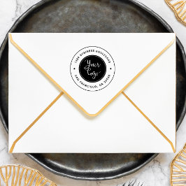 Logo hochladen | Moderne Rücksendeadresse Gummistempel