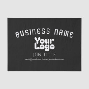 Logo hochladen Schwarz/Weiß (bearbeitbar) Seidenpapier