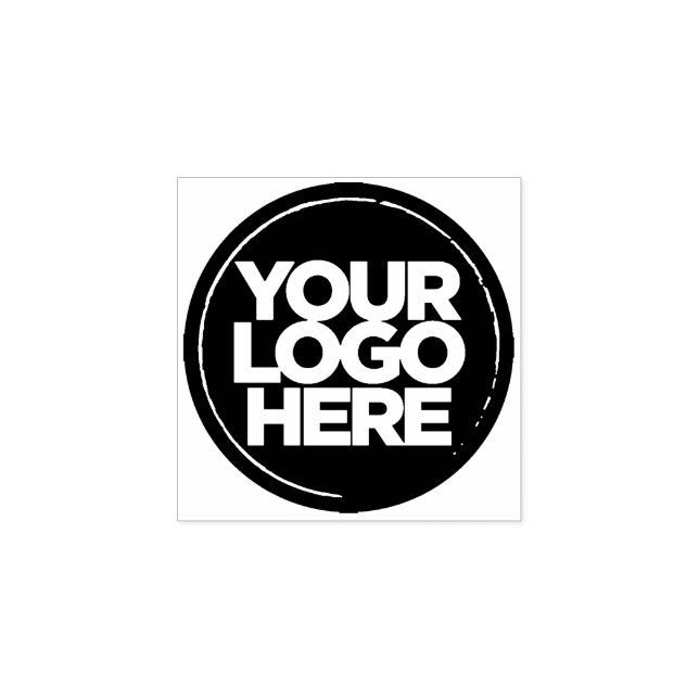 Logo hochladen | Square Round-Business-Logo Gummistempel (Prägung)