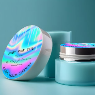 Logo-Holograph mit Liebe-Tropfen Runder Aufkleber