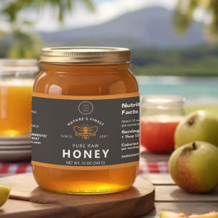 Logo Honeycomb Apiary Wraparound Label Wasserflaschenetikett