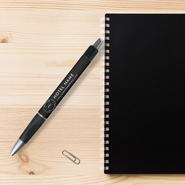 Logo Hotel Name Website Adresse Black Pen Kugelschreiber (Von Creator hochgeladen)