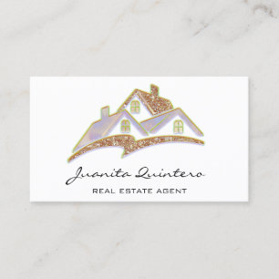 Logo House Real Anwesen Agent Beruflich QRCode  Visitenkarte