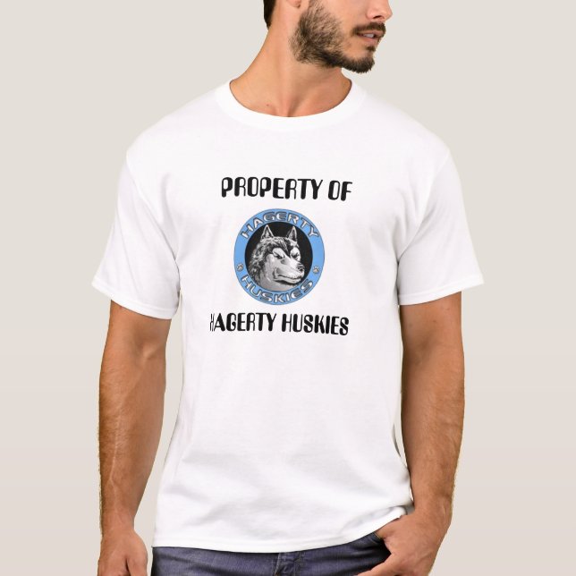 logo_huskies2, EIGENTUM VON, HAGERTY HUSKIES T-Shirt (Vorderseite)