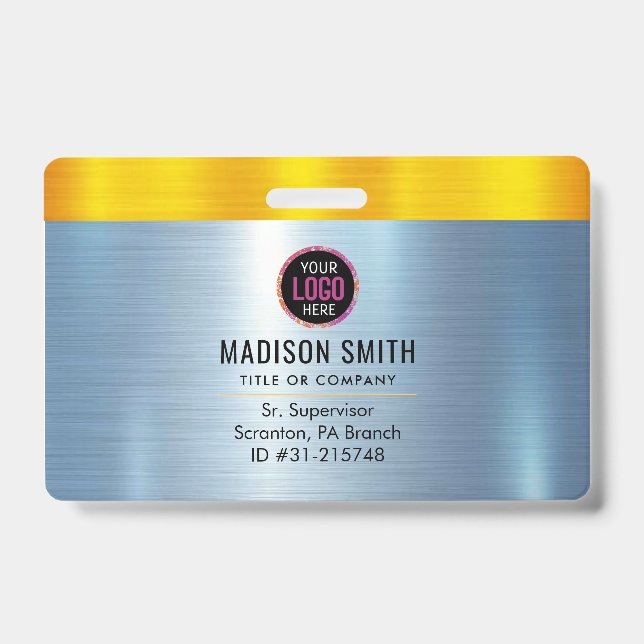 Logo-ID des METAL Unternehmens Mitarbeiter Ausweis (Vorderseite)