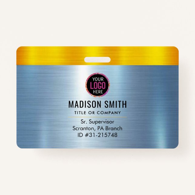 Logo-ID des METAL Unternehmens Mitarbeiter Ausweis (Vorderseite)