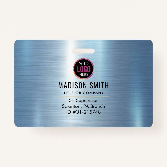 Logo-ID des METAL Unternehmens Mitarbeiter Ausweis (Vorderseite)