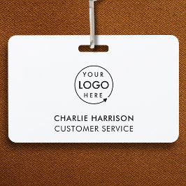 Logo-ID des Unternehmens | Minimalistische Mitarbe Ausweis