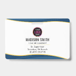 Logo-ID des Unternehmens Mitarbeiter Minimalistisc Ausweis