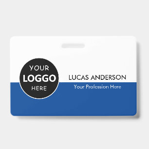 Logo-ID des Unternehmens Mitarbeiter Minimalistisc Ausweis