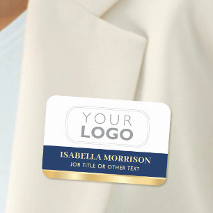 Logo-ID für das Employee Business Company Navy Gol Namensschild