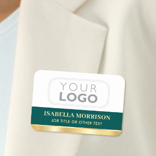 Logo-ID für Mitarbeiter-Unternehmen Grün Gold Namensschild