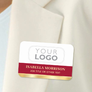 Logo-ID für Mitarbeiter-Unternehmen Red Gold Namensschild