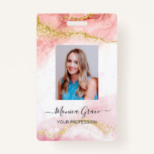 Logo-ID für Rosa Gold-Glitzer-Marmor-Logo