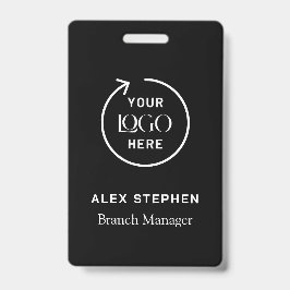 Logo-ID für Unternehmen | Modernes schwarzes Mitar Ausweis