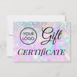 Logo-Imitate Glitzer Opal-Geschenkgutschein