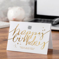 Logo Imitate Gold Handschrift Geburtstag sauber we
