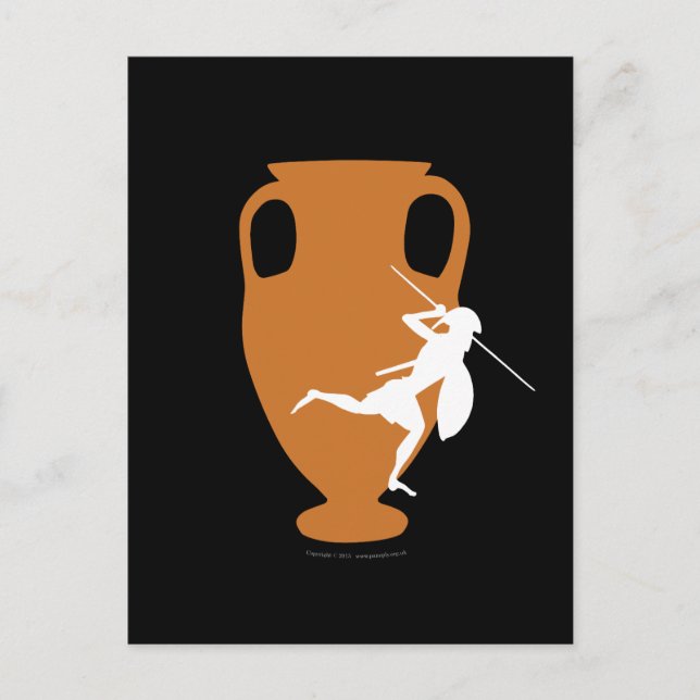 Logo in orange und weiß postkarte (Vorderseite)