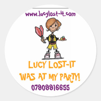 Logo in progress, LUCY LOST ITWAS AUF MEINEM PARTY Runder Aufkleber