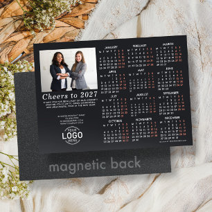 Logo Info Foto Schwarz Kalender 2027 Magnetkarte Magneteinladung