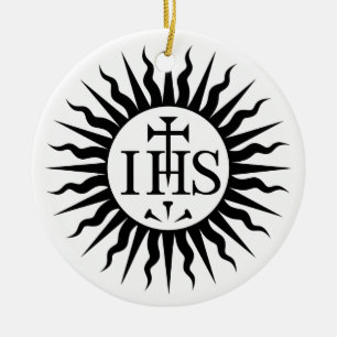 Logo Jesus-Gesellschafts-(Jesuite) Keramik Ornament