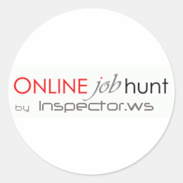 Logo-Jobs-Aufkleber Runder Aufkleber (Vorderseite)