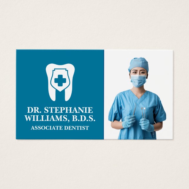 Logo | Junge weibliche Zahnärztin (Vorderseite)