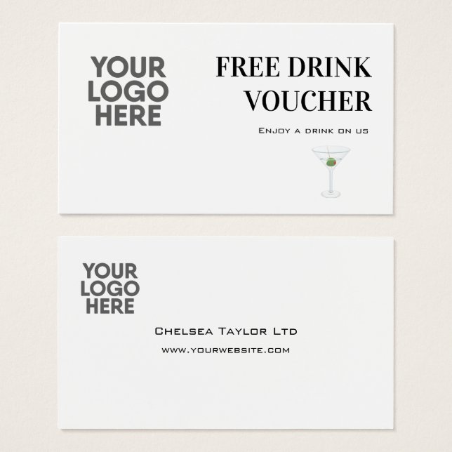 Logo-Karte des Unternehmens für den Corporate Drin (Vorne & Hinten)