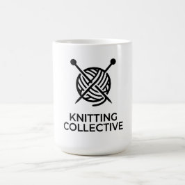 Logo Knitting Collective Wollknäuel Kaffeetasse