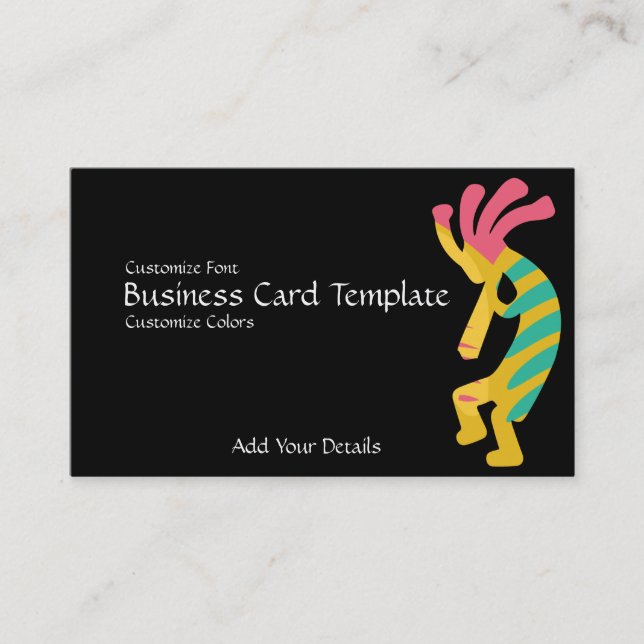 Logo Kokopelli Business Card Visitenkarte (Vorderseite)